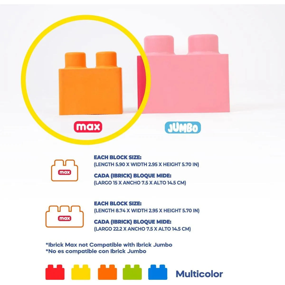 Ibrick Bloques Gigantes Set de 40 Piezas