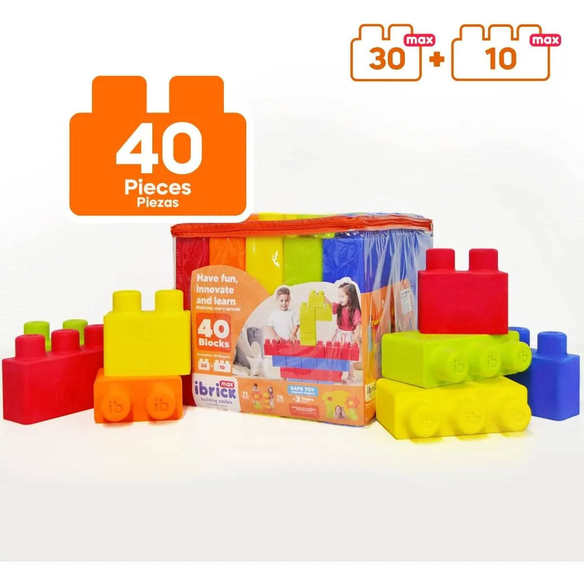 Ibrick Bloques Gigantes Set de 40 Piezas