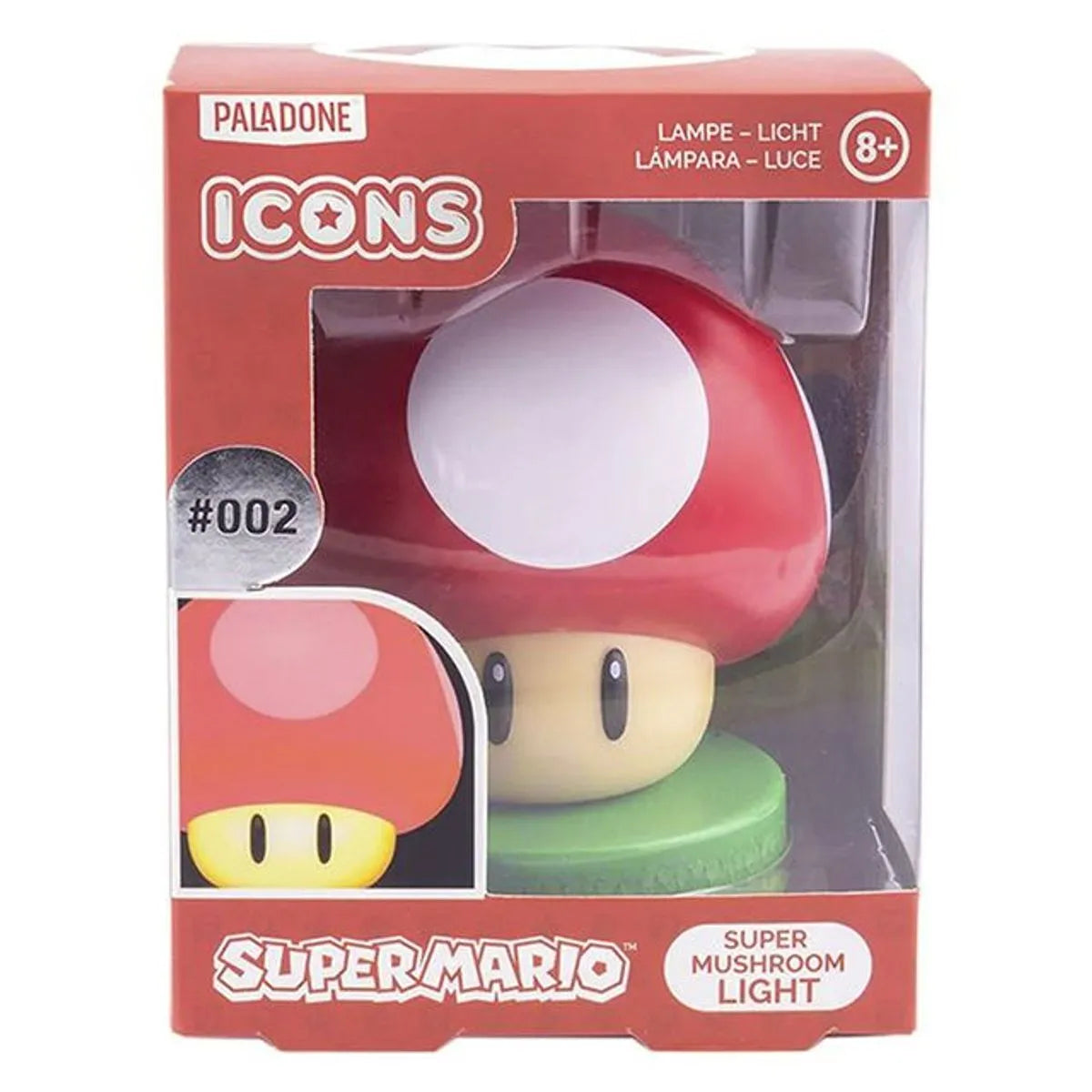 Lámpara LED Ícono Super Mushroom Super Mario